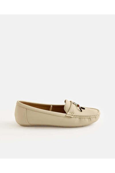 REDTAG Women Ivory Solid Moccasins