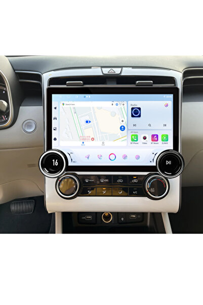 Carplayer Hyundai tucson androido screen diamond dual knob model 2022 2023 20...