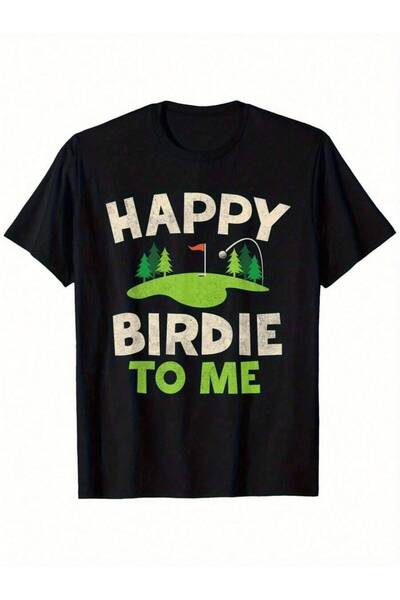 9TAY تي شيرت رجالي بنمط "Happy Birds" من Fun Birthday، 100% قطن، أكمام قصيرة ...