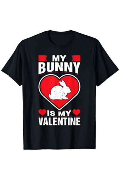 Astogria13 قميص فضفاض بطباعة 'Is My Valentine Lover T Funny Bunny Pet Pun Slo...