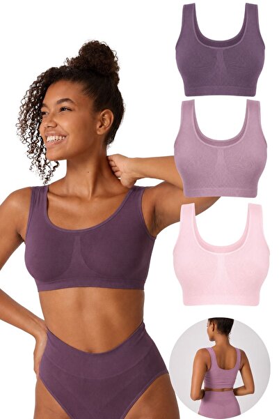 FOREVER MORE 3-Piece Women's Thick Strap Padless Flexible Bustier