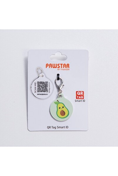 Pawstar Avocado Desenli Qr Tag Evcil Hayvan Künyesi İsimlik Pet Tag Köpek Kün...