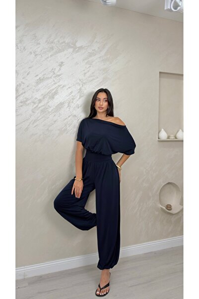 miraylawear VALENTİNA LACİVERT RENKLİ LUX ALT ÜST KADIN ŞALVAR TAKIM