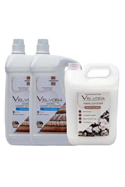 VELVORA 2x 5L Καθολικό Απορρυπαντικό + 1x 5L Μαλακτικό