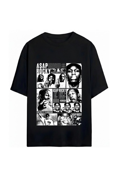 SVART WEAR Asap Rocky Printed Unisex Oversize 100% Cotton T-Shirt