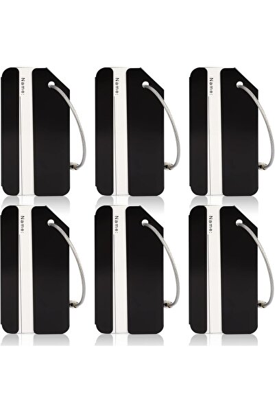 Runmeihe 6 Pcs Metal Luggage Tags for Travel Bags, Waterproof Travel Bag Tags...