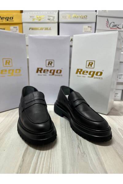 Rego 1552-1 Genuine Leather Casual Comfortable Men's Shoes