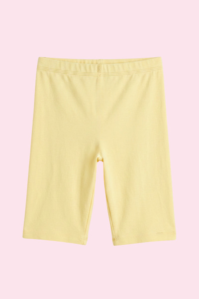 BUTİK1AVM Girl's Half Tights 1 Piece Light Yellow Cotton for Dress and Bottoms