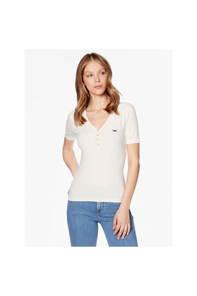 Lee Tricou de damă 112333722 L44KIPNQ Crem