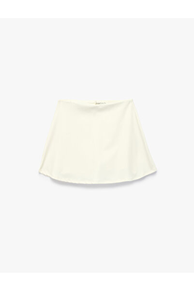 Koton Comfortable Fit Interlock High Waist Mini Sports Shorts Skirt