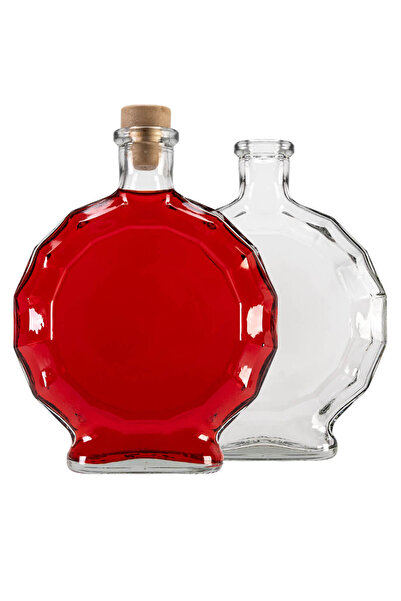 LimArt Set 50 Sticla Decorativa „Medalion” 500ml, Design Rotund Fatetat, Inal...