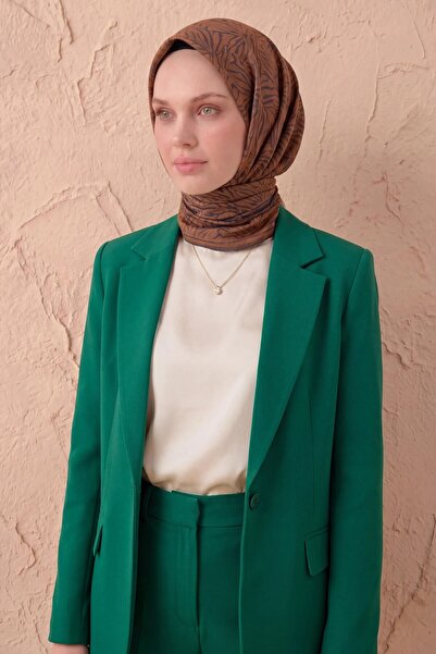 Silk Home Soft Scarf Lina Flora Caramel 90X90