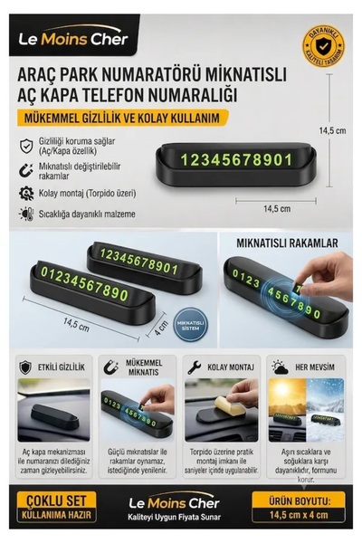 Le Moins Cher Toyota Fortuner Compatible Open Close System Car Parking Phone Number Holder