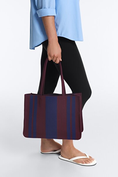 Oysho Çizgili shopper çanta