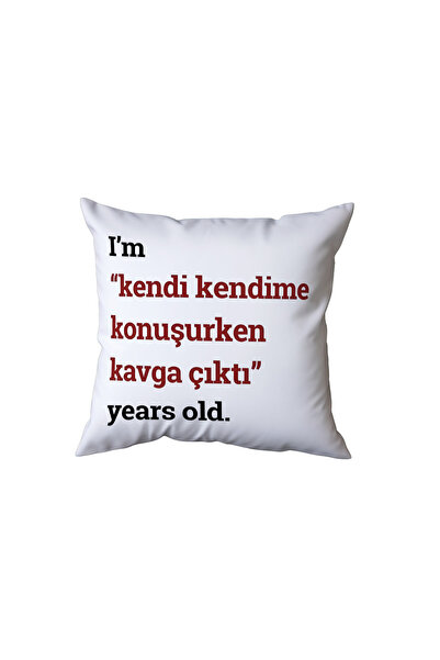 Beramussa When I Talk to Myself, I Fight Back Years Old Pillow, Birthday Gift