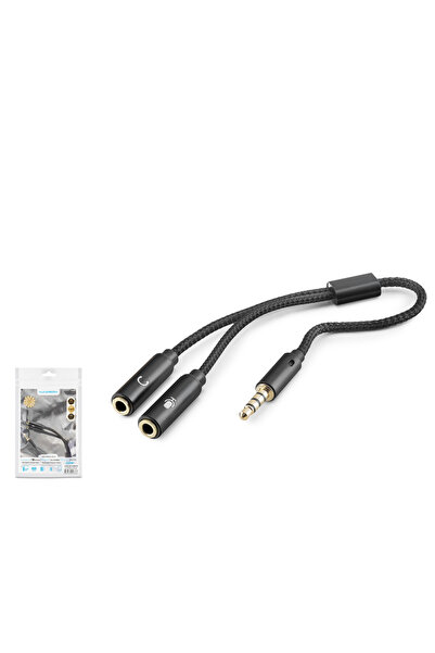 ForWhat 3.5mm Microphone Aux Audio Splitter Adapter for Office Home Office De...