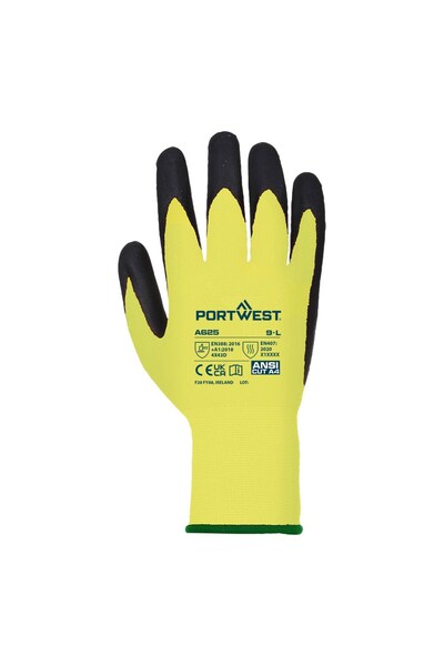 PORTWEST A625 - Vis-Tex D Kesilme Dirençli Eldiven Sarı/Siyah