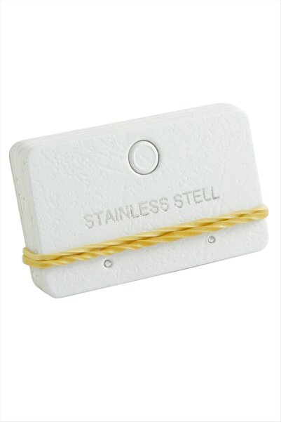 ZERO LAND Ilkestor Steel Earring Cards with Text (122717) 100 Pieces-White