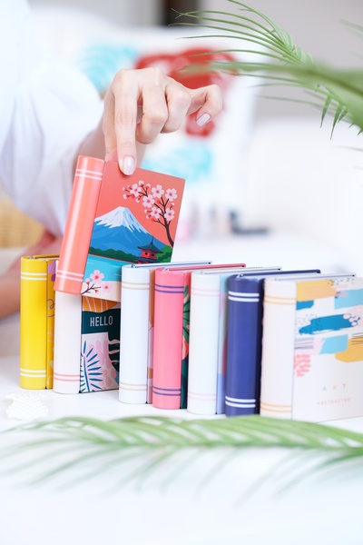 Daks 8'li SET Kitap Tasarımlı Mini Metal Saklama Kutusu 11x9x3 cm