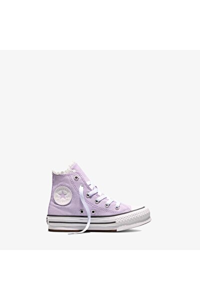 Converse Chuck Taylor All Star EVA Lift Çocuk Çiçek Desenli Lila Sneaker