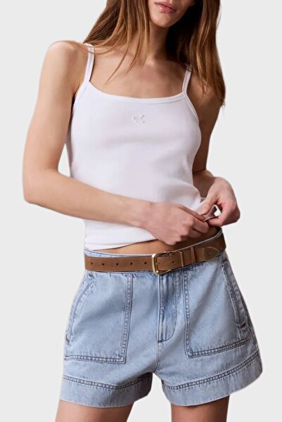 Calvin Klein Women's Brand Logo White Bustier Suitable for Daily Use