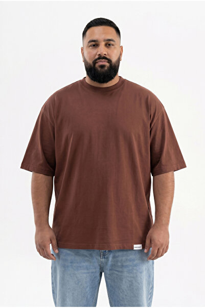 Machinist Men's Plus Size Basic T-Shirt Chocolate