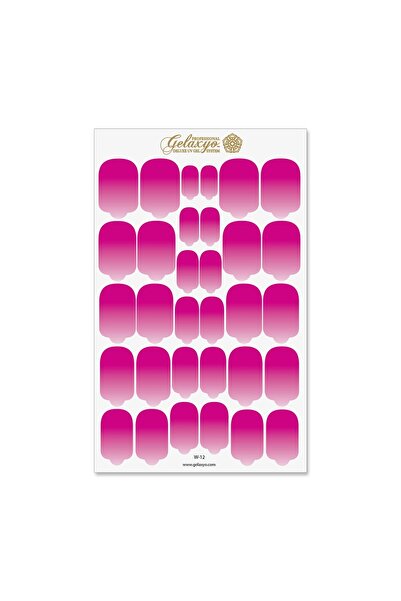 GELAXYO Nail Wraps - W12 - Dégradé Fuchsia
