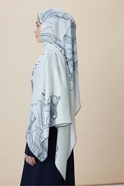 Maisa Mevce Cotton Silk Shawl Light Blue