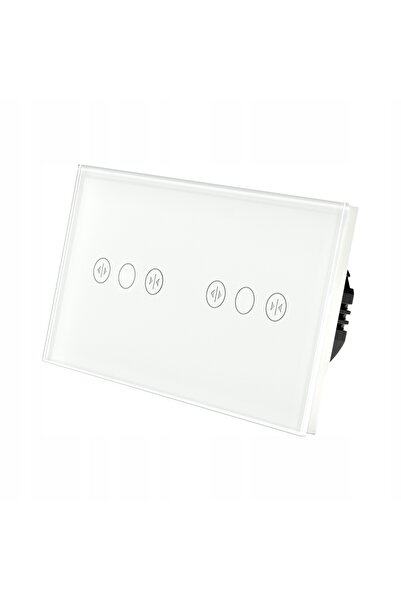 İNDUAL Comutator tactil din sticlă dublu Wi-Fi Tuya Controler pentru rulouri ...