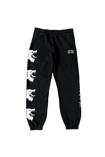 classy moda Unisex Animal Figured Front Printed Baggy Trousers