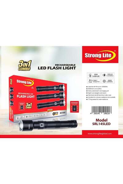 sgl STRONG LITE RECHARGEABLE LED 3 IN 1 SRL145