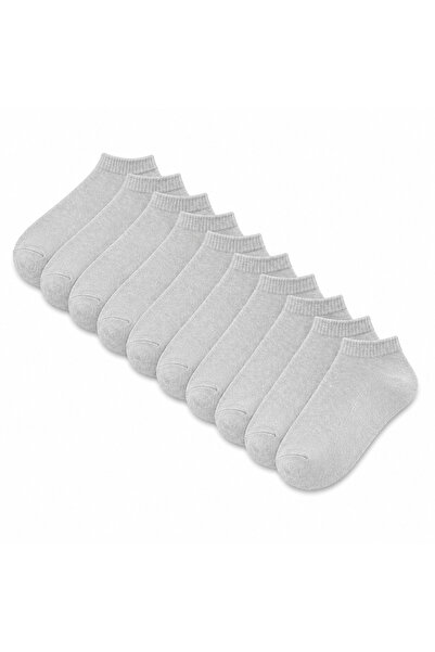 WALTAŞ 8 Çift Unisex Patik Çorap Pamuklu Sneaker Görünmez Lakos Çorap Gri