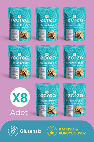 Recrea 8 Adet Glutensiz Tohum Kraker