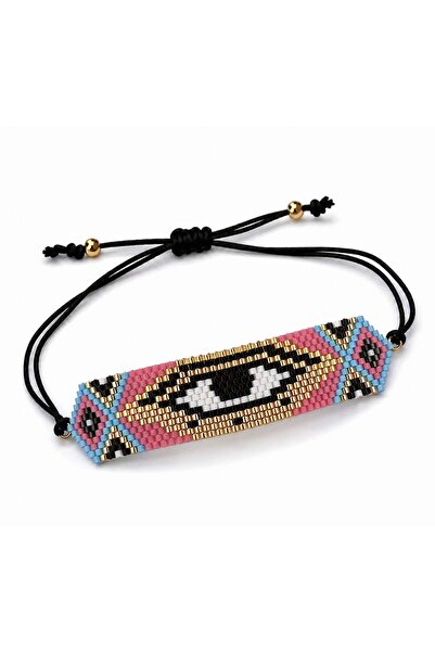 neslyaccessories سوار ميوكي من الخيط المزخرف بنمط العين