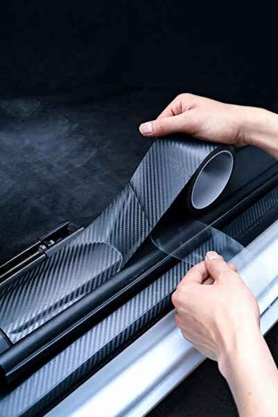 Kitchen Dream 3D Karbon Fiber Görünümlü Araç İçi/Dışı Kapı Eşiği Koruma Bandı...