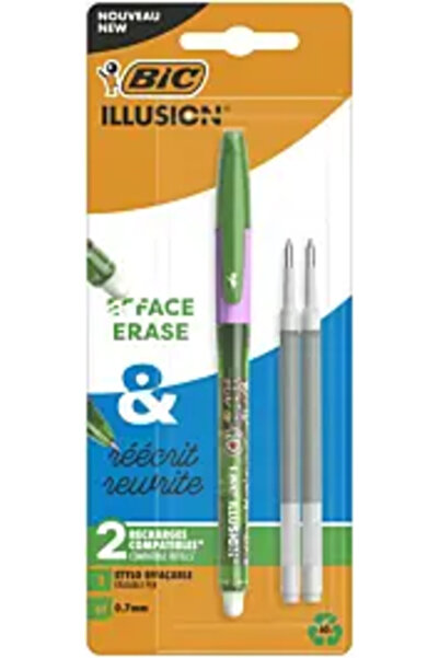 Bic Set de pixuri roller cu gel termosensibil Illusion, cu 2 rezerve, 0,7 mm,...