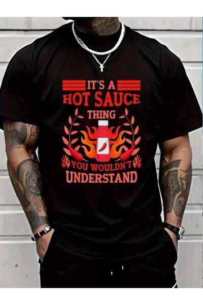 NOURAM تي شيرت صيفي كلاسيكي للرجال والنساء من القطن 100%، تصميم 'It's A Sauce...