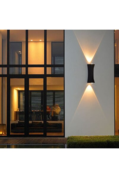 iTin Aplică LED AX220 de Exterior si Interior, 2 Surse x 10W, Metalic, Negru,...