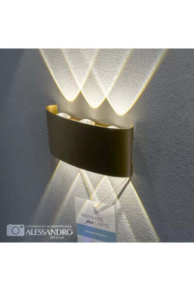 iTin Fantas Aplică LED de Exterior si Interior, 6 Surse x 1W, IP65, Metalic, ...