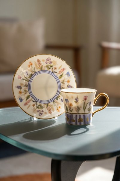 ACAR Lelya 6-Person Porcelain Coffee Cup Set - 90 ml