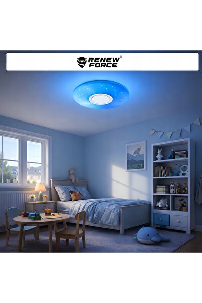 Renew Force Plafonieră LED RGB, difuzor Bluetooth, control prin aplicație, cu...