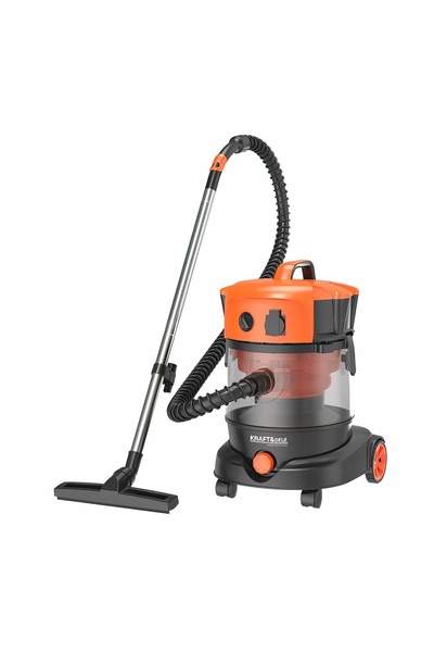 Kraft&dele Aspirator industrial ciclonic, fără sac, uscat și umed, 1400W, 25L