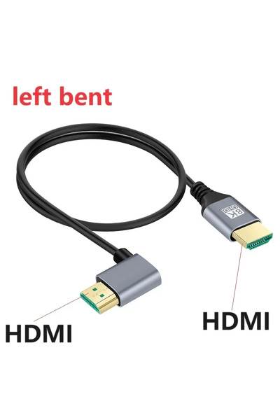 Choice10 كابل HDMI 8K بطول 0.5 متر من BSN، ذكر إلى ذكر، بزاوية 90 درجة (يسار/...
