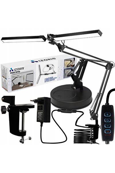 Izoxis Lampă de birou LED pentru birou, școală, desen, tip stand, 2-în-1