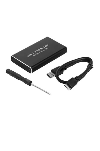 Choice علبة خارجية سوداء لمحرك أقراص SSD من نوع mSATA إلى USB 3.0، محول USB ص...