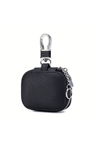 Choice black Earbud Carrying Case Small Compatible with PU Leather Earphone C...