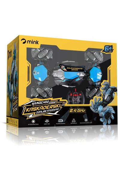 Minkingden Mașină cu telecomandă RC, control prin gesturi, lumini LED, 4x4