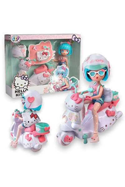 Famosa Păpușă Hello Kitty Scuter Roz Frumos Set Scuter Manga Htk3000