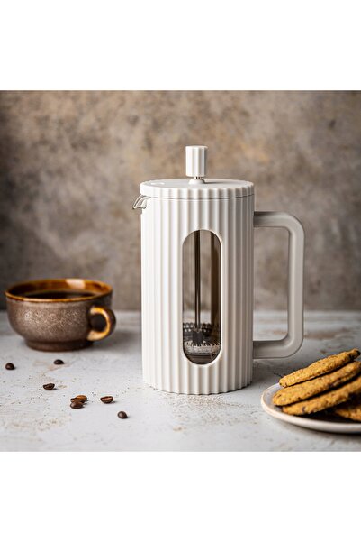 Klausberg 600ml KB-7748 AGITATOR CU PISTON PENTRU CAFEA/CEAI ALBĂ