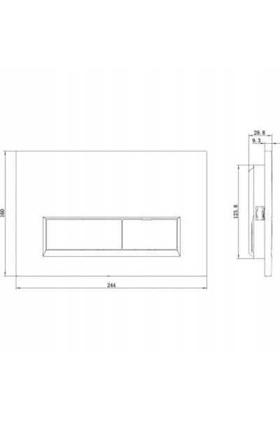Geberit Buton de spălare toaletă UNIFIX compatibil cu Sigma KLUDI 32PP0143